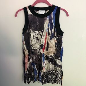 DKNY Textured Silk Tank Top